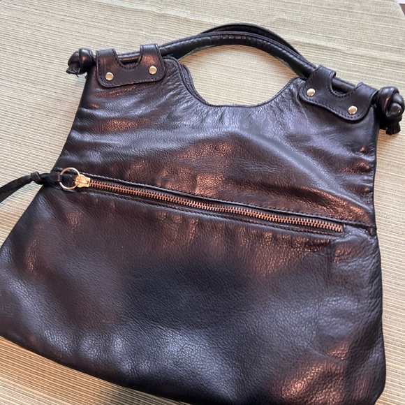 Black Leather Handbag - Picture 3 of 9